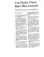 Car Dealer Faces Race Bias Lawsuit (Albuquerque Journal, February 25, 2000)
