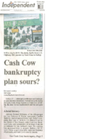 Cash Cow Bankruptcy Plan Sours (Gallup Independent, November 30, 2016)
