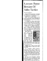 Lawyer-Buyer Beware of Sales Tactics (Albuquerque Journal, April 23, 2002)