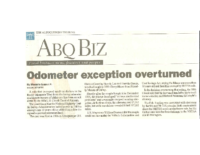 Odometer Exception Overturned (Albuquerque Tribune, February 26, 1998)