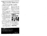 Top Credit Bureaus Slammed by Suits (The National Law Journal, August 14, 2006)