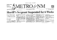 Sheriff’s Sergeant Suspended for 6 Weeks (Albuquerque Journal, August 24, 2007)
