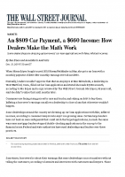 An $809 Car Payment, a $660 Income: How Dealers Make the Math Work (WSJ, December 21, 2019)