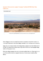 Scarce Resources Leave Navajo Nation With Few Tax Options (Tax Notes, June 4, 2024)