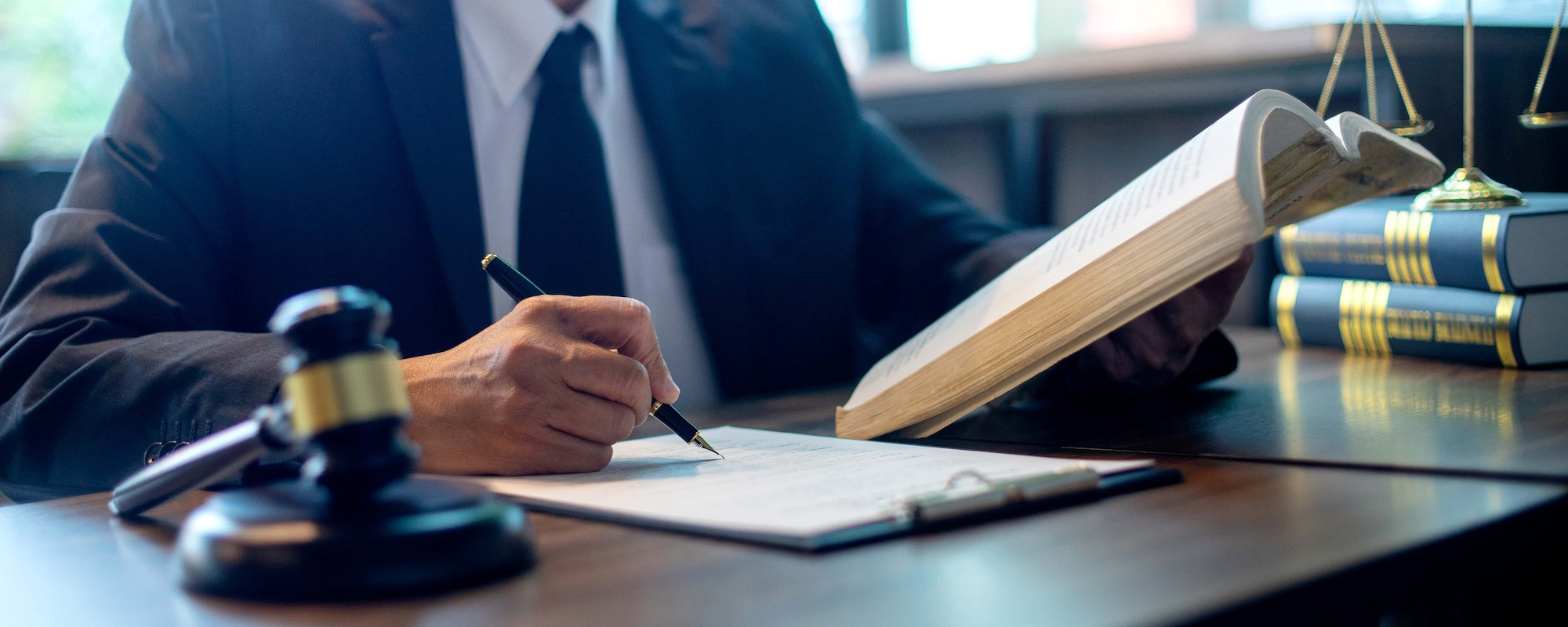 Judge lawyer gavel work in office with balance