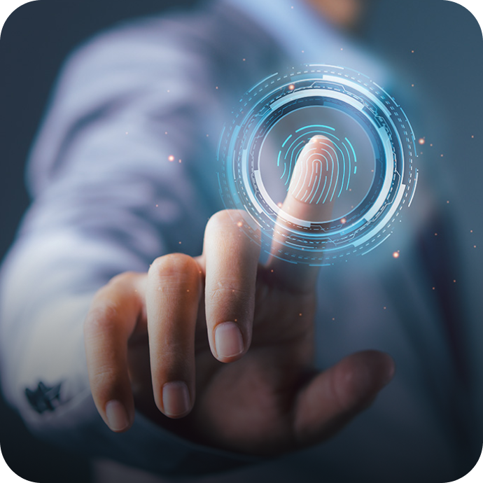 graphic of a person giving their fingerprint